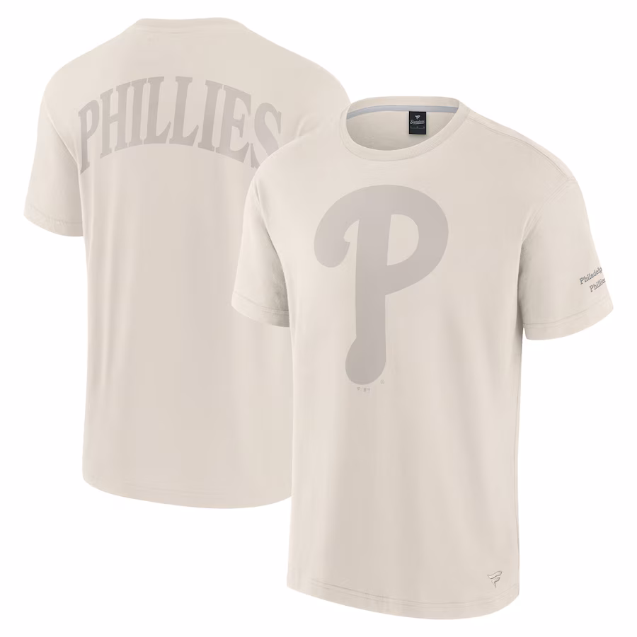 Men's Philadelphia Phillies Fanatics Cream Elements Iconic T-Shirt - Puhuasuan