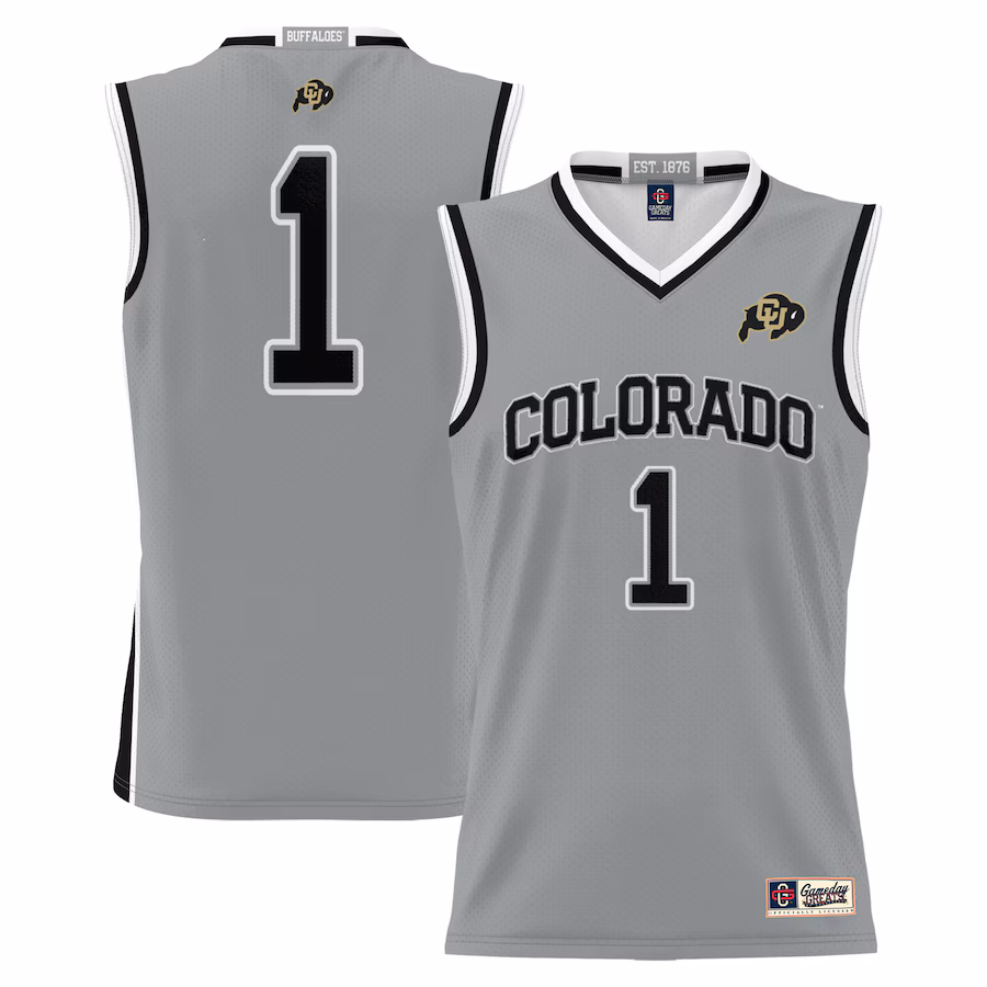 Youth GameDay Greats  Gray #1 Colorado Buffaloes Lightweight Replica Basketball Jersey - Puhuasuan