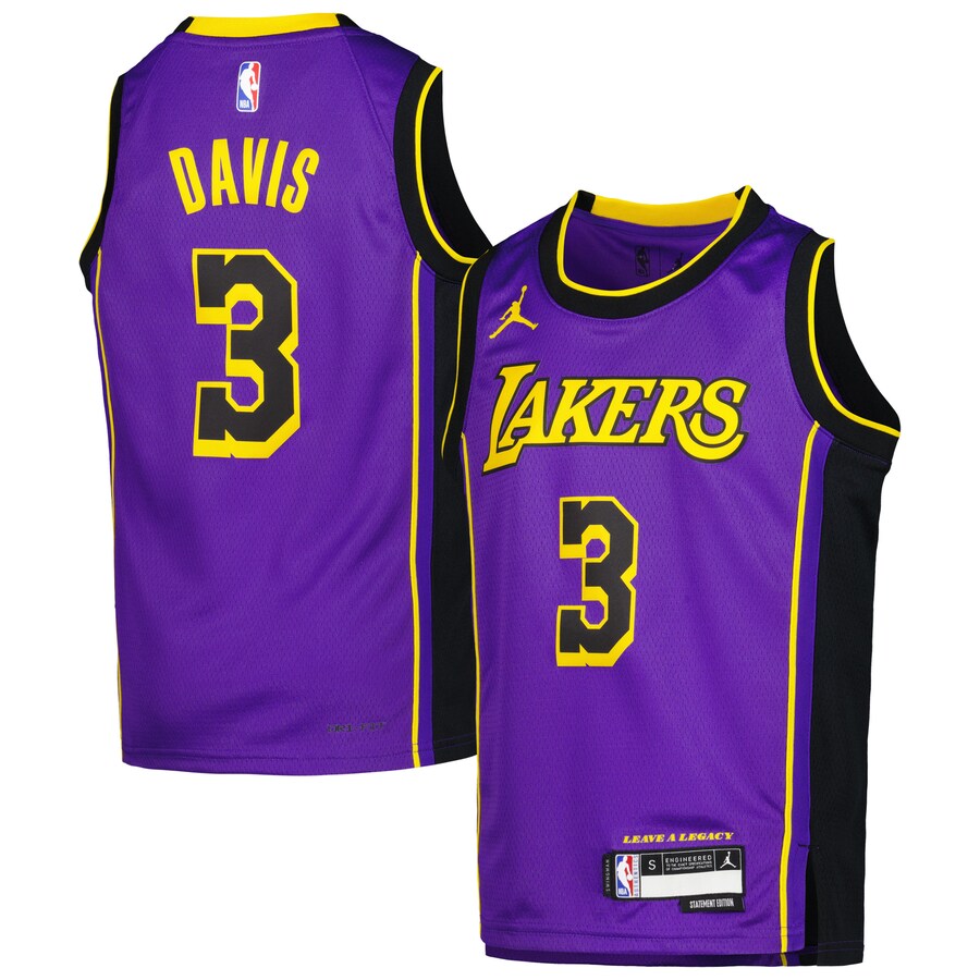 Youth Los Angeles Lakers Anthony Davis Jordan Brand Purple Swingman Jersey - Statement Edition - Puhuasuan