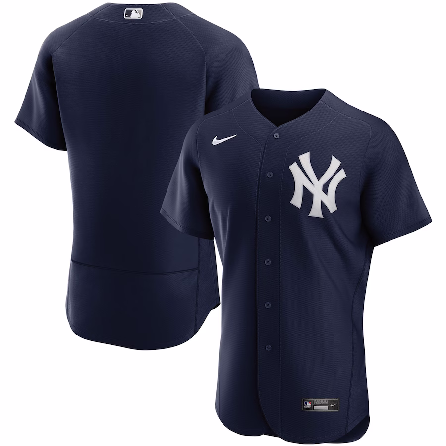 Men's New York Yankees Nike Navy Alternate Authentic Team Jersey - Puhuasuan