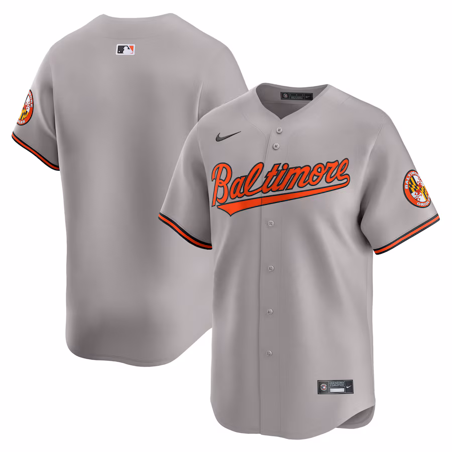 Men's Baltimore Orioles  Nike Gray Road Limited Jersey - Puhuasuan