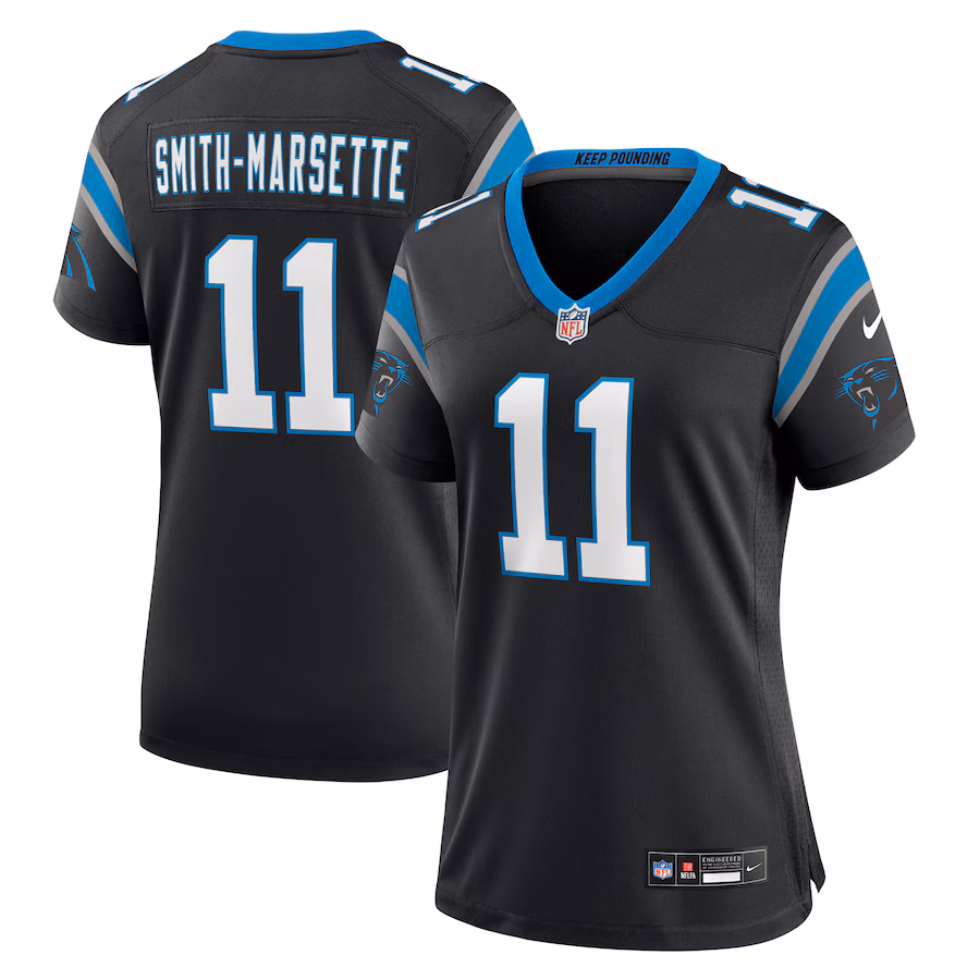 Women's Carolina Panthers Ihmir Smith-Marsette Nike  Black Team Game Jersey - Puhuasuan