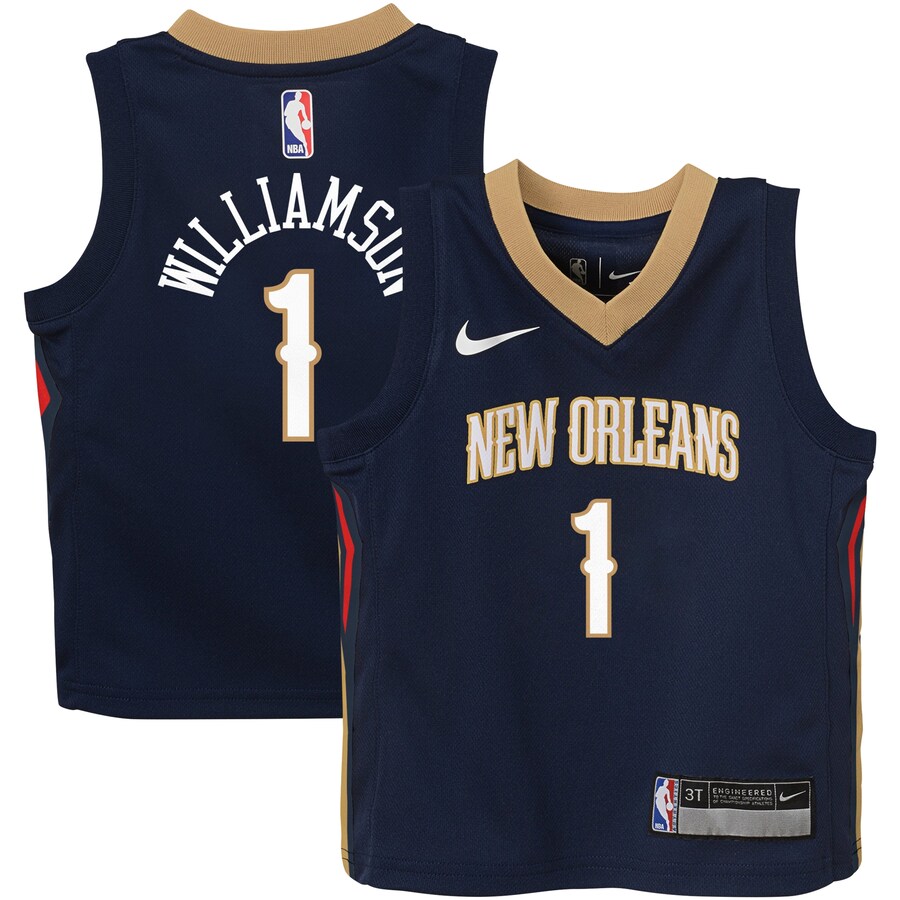 Toddler New Orleans Pelicans Zion Williamson Nike Navy Swingman Player Jersey - Icon Edition - Puhuasuan
