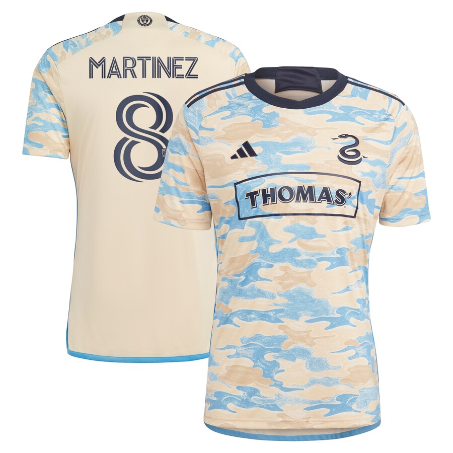 Men's Philadelphia Union Jose Martinez adidas Tan 2023 For Philly Replica Jersey - Puhuasuan