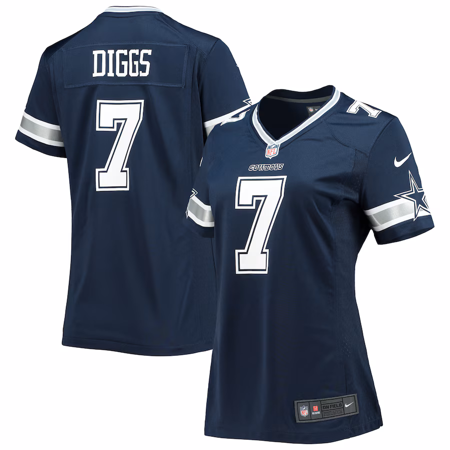 Women's Dallas Cowboys Trevon Diggs Nike Navy Game Jersey - Puhuasuan