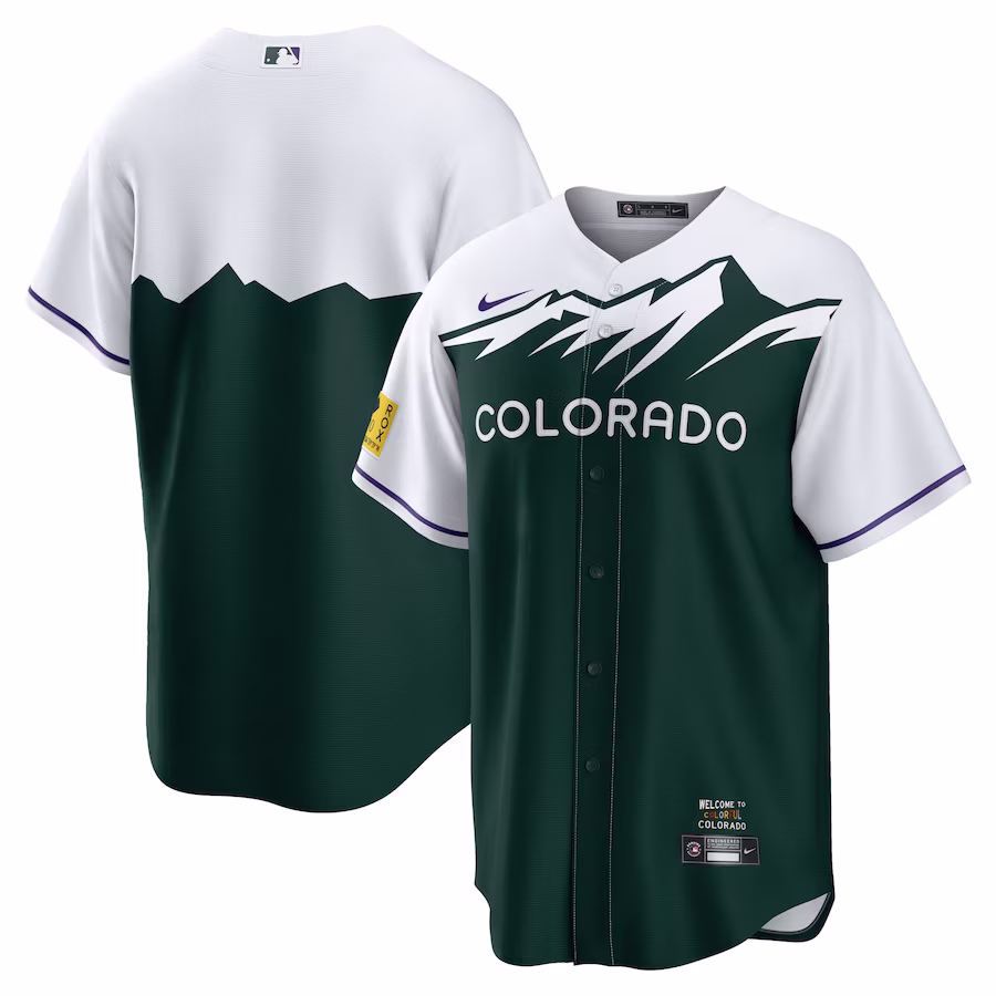 Men's Colorado Rockies Nike Green City Connect Replica Team Jersey - Puhuasuan