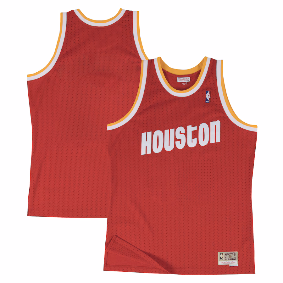 Men's Houston Rockets  Mitchell & Ness Red 1996-97 Hardwood Classics Swingman Jersey - Puhuasuan