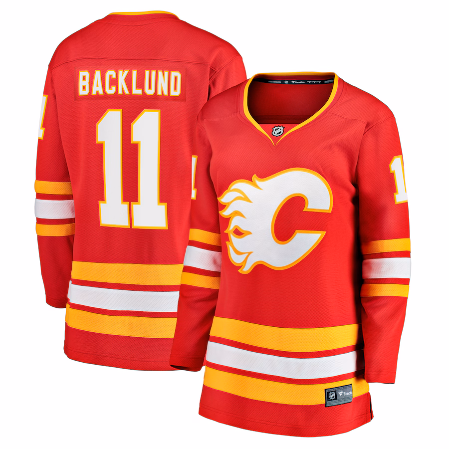 Women's Calgary Flames Mikael Backlund Fanatics Red Home Team Breakaway Player Jersey - Puhuasuan