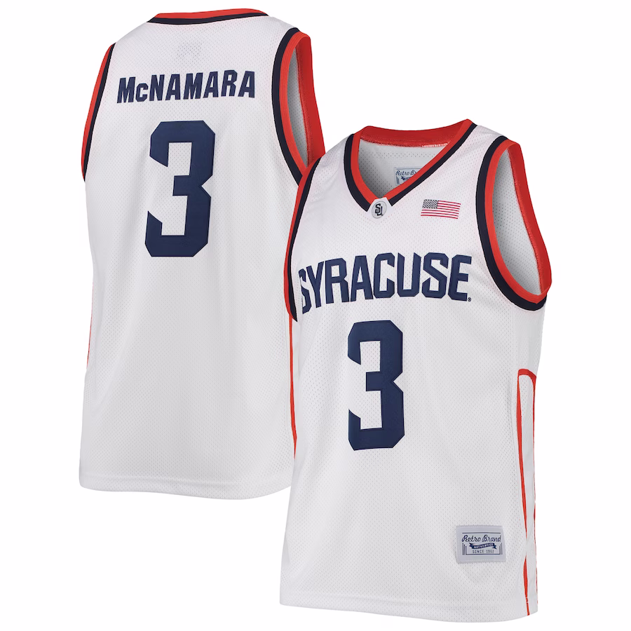 Gerry McNamara Syracuse Orange Original Retro Brand Alumni Commemorative Classic Basketball Jersey - White - Puhuasuan