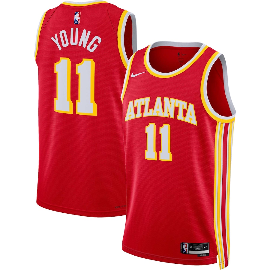 Unisex Atlanta Hawks Trae Young Nike Red Swingman Jersey - Icon Edition - Puhuasuan