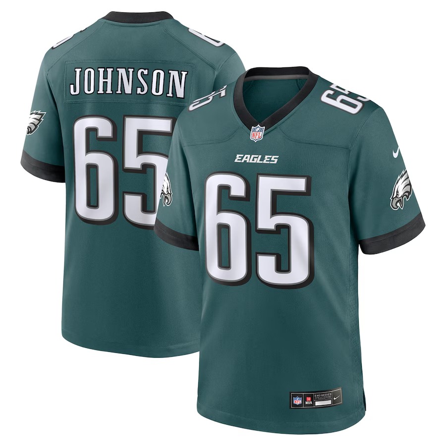 Men's Philadelphia Eagles Lane Johnson Nike Midnight Green Team Game Jersey - Puhuasuan