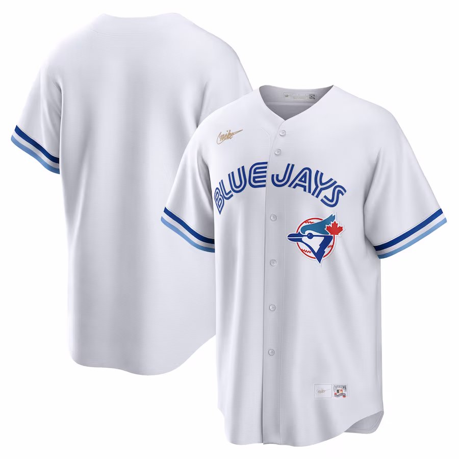 Men's Toronto Blue Jays Nike White Home Cooperstown Collection Team Jersey - Puhuasuan