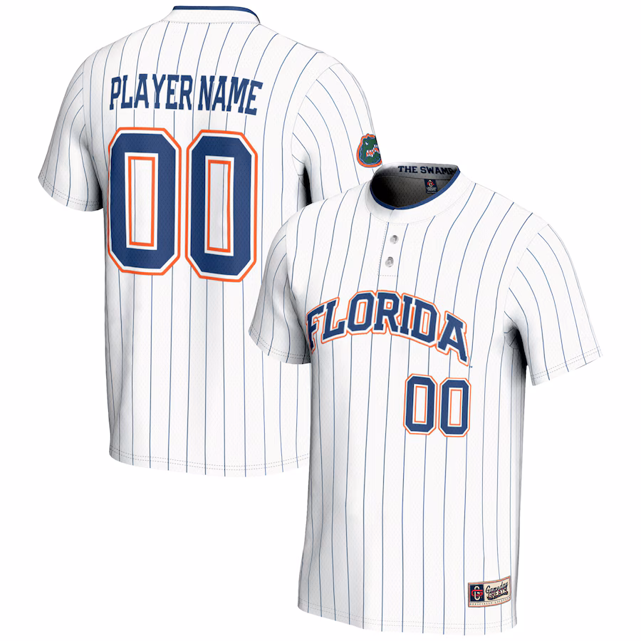 Florida Gators GameDay Greats NIL Pick-A-Player Lightweight Softball Jersey - White - Puhuasuan