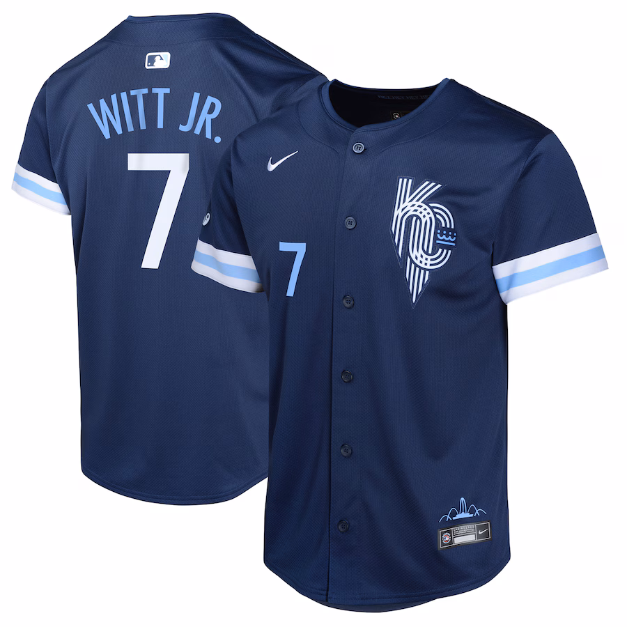 Youth Kansas City Royals Bobby Witt Jr. Nike Navy City Connect Limited Player Jersey - Puhuasuan