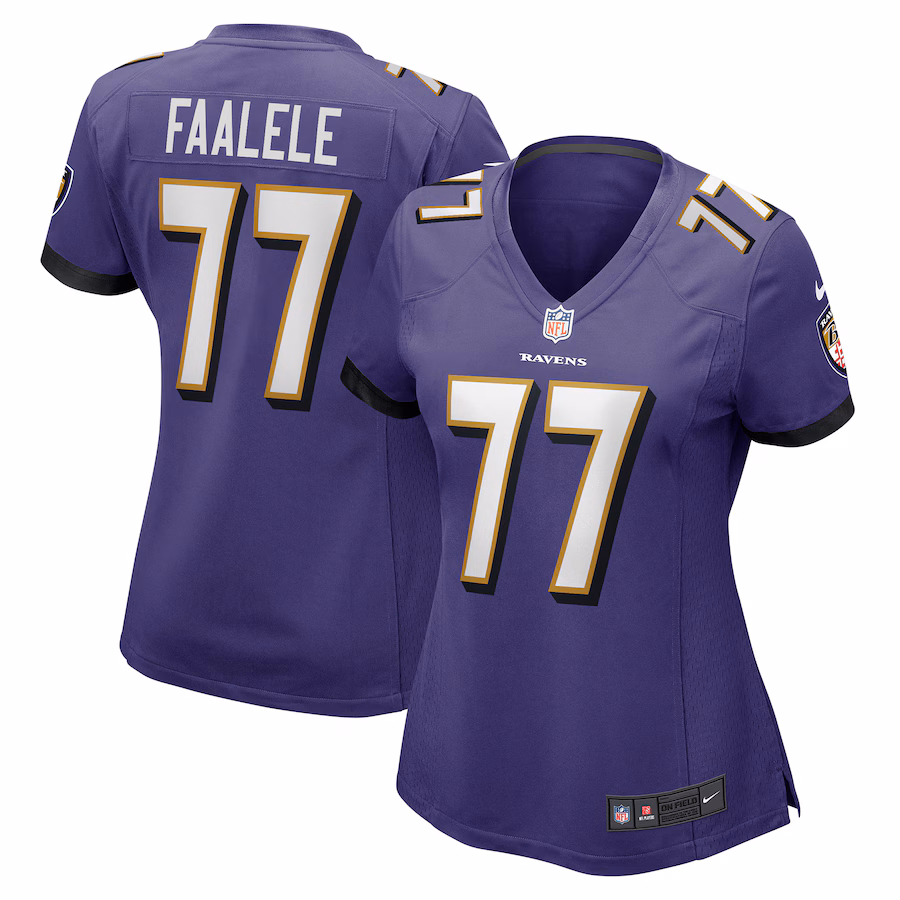 Women's Baltimore Ravens Daniel Faalele Nike Purple Player Game Jersey - Puhuasuan
