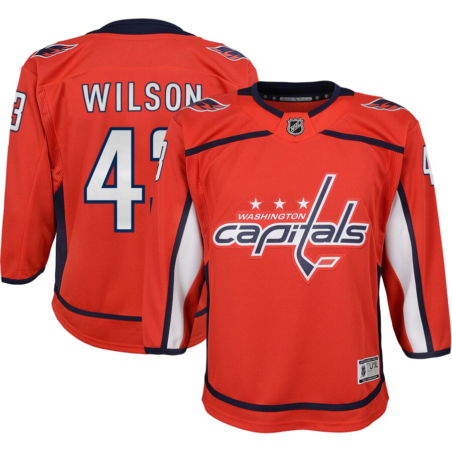 Youth Washington Capitals Tom Wilson Red 2022/23 Premier Player Jersey - Puhuasuan