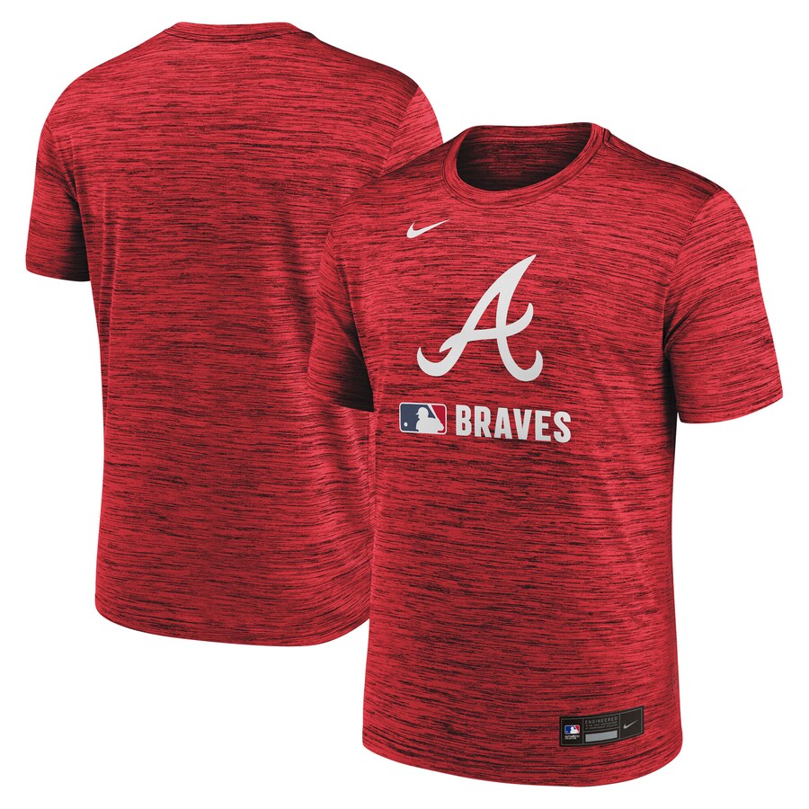 Men's Atlanta Braves Nike Red Authentic Collection Velocity Performance Practice T-Shirt - Puhuasuan