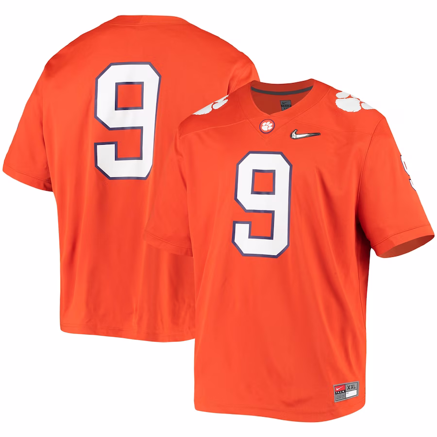 #9 Clemson Tigers Nike Game Jersey - Orange - Puhuasuan