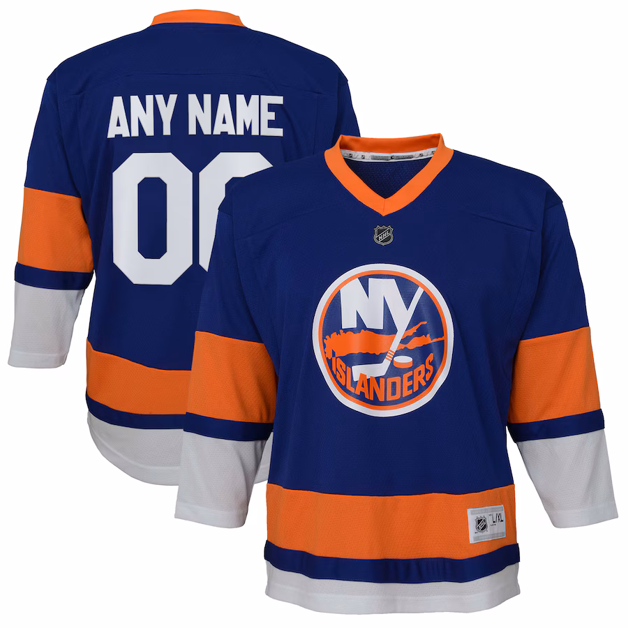 Youth New York Islanders Royal Home Replica Custom Jersey - Puhuasuan