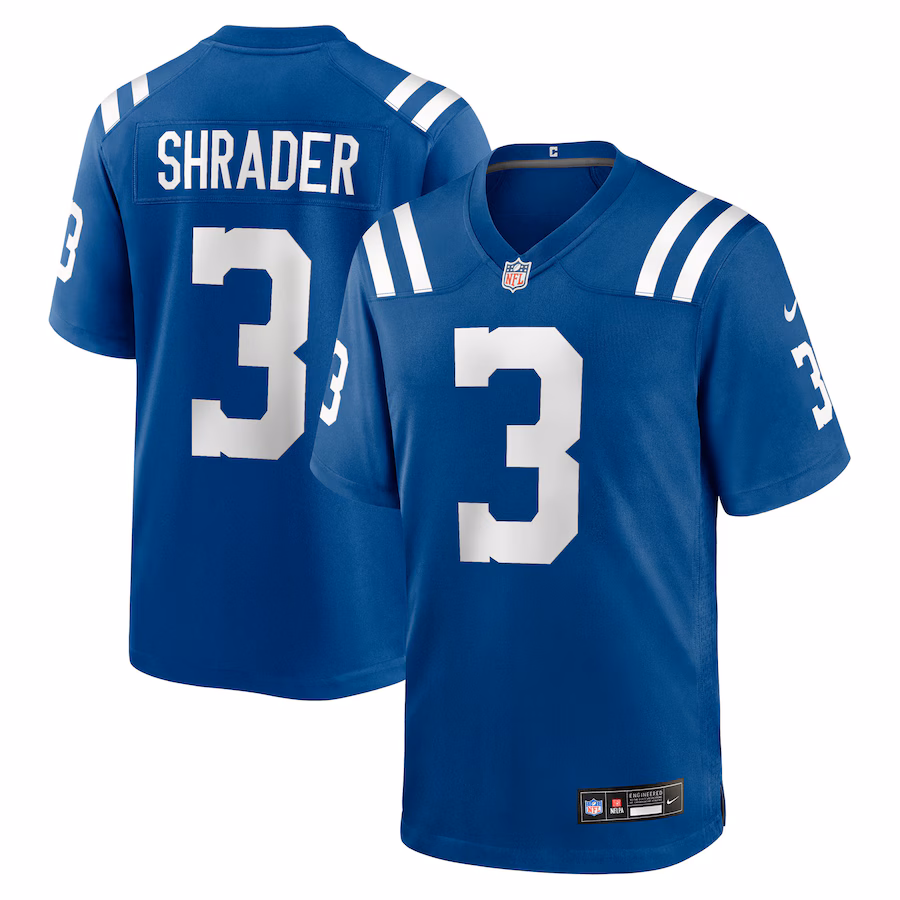 Men's Indianapolis Colts Spencer Shrader Nike Royal Team Game Jersey - Puhuasuan