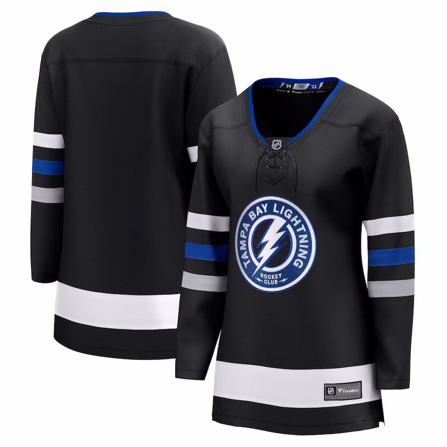 Women's Tampa Bay Lightning Fanatics Black Alternate Premier Breakaway Jersey - Puhuasuan