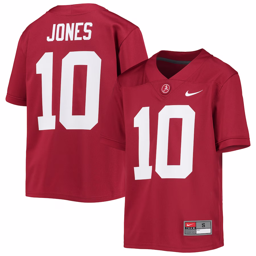 Mac Jones Alabama Crimson Tide Nike Youth Alumni Jersey - Crimson - Puhuasuan