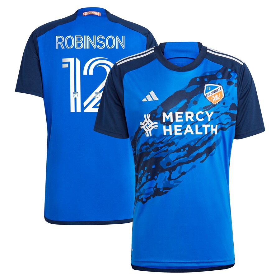 Men's FC Cincinnati Miles Robinson adidas Blue 2024 River Kit Replica Player Jersey - Puhuasuan