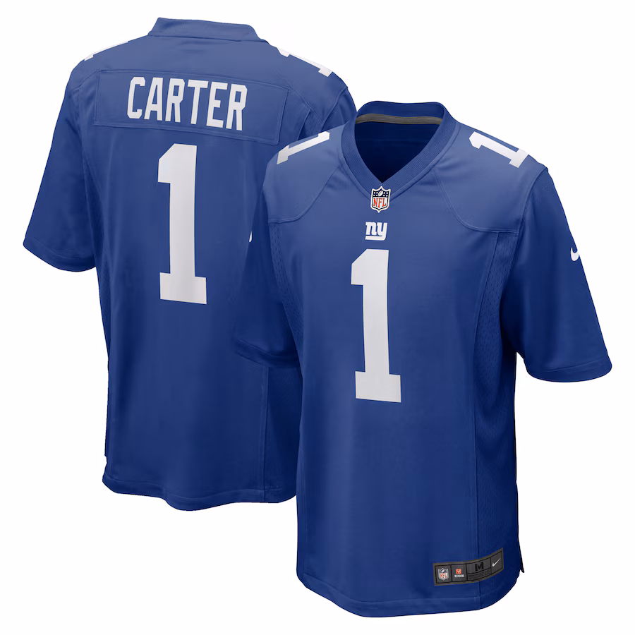 Youth New York Giants Abdul Carter Nike Royal First Round Pick Game Jersey - Puhuasuan