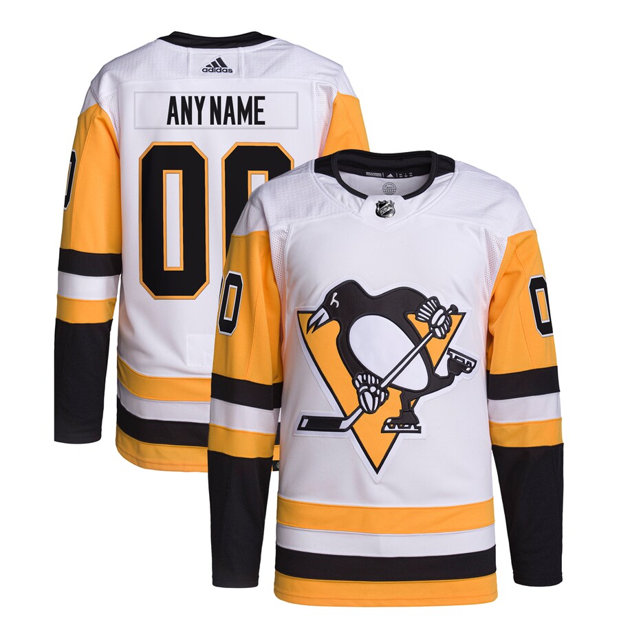 Men's Pittsburgh Penguins  adidas White Away Custom Primegreen Authentic Pro Jersey - Puhuasuan