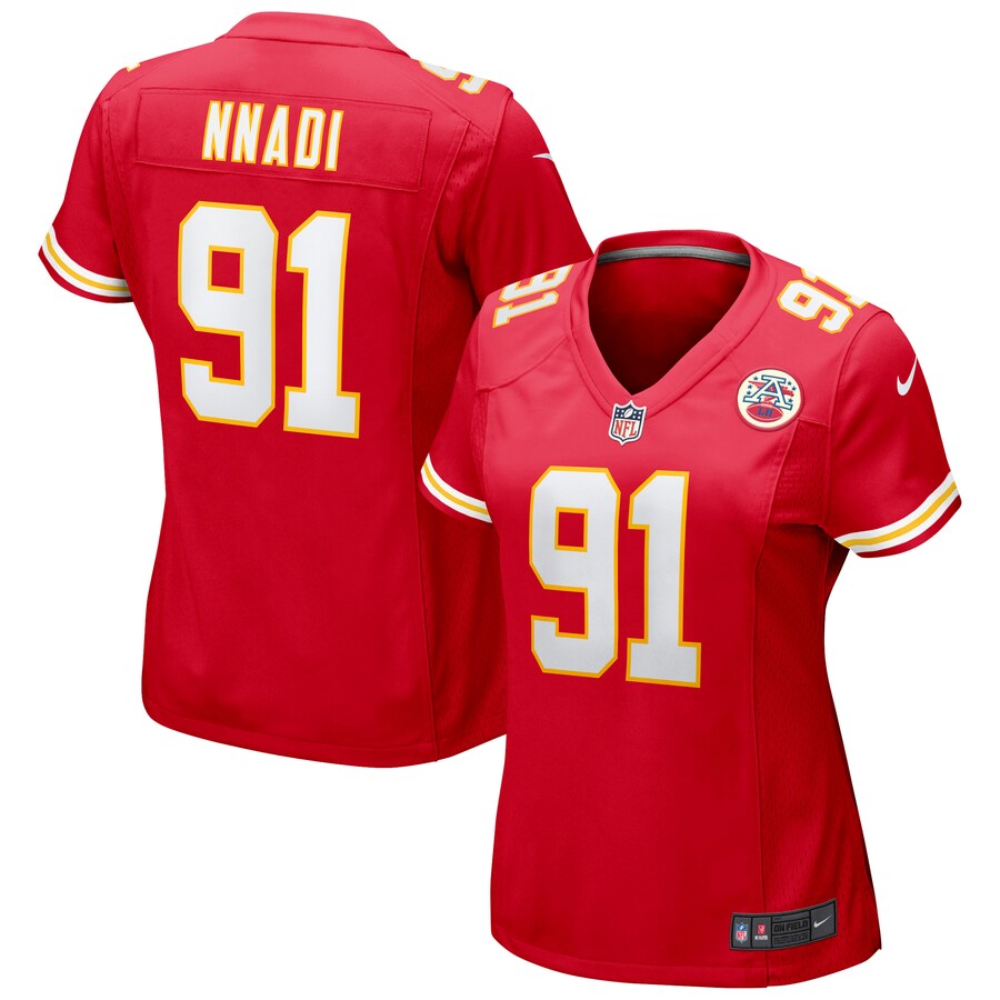 Women's Kansas City Chiefs Derrick Nnadi Nike Red Game Jersey - Puhuasuan