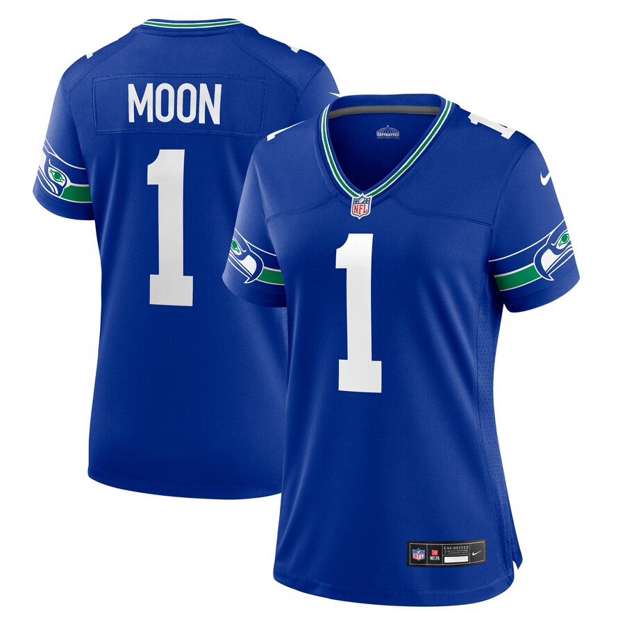 Women's Seattle Seahawks Warren Moon Nike Royal Throwback Retired Player Game Jersey - Puhuasuan