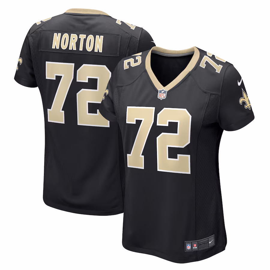 Women's New Orleans Saints Storm Norton Nike Black Game Jersey - Puhuasuan