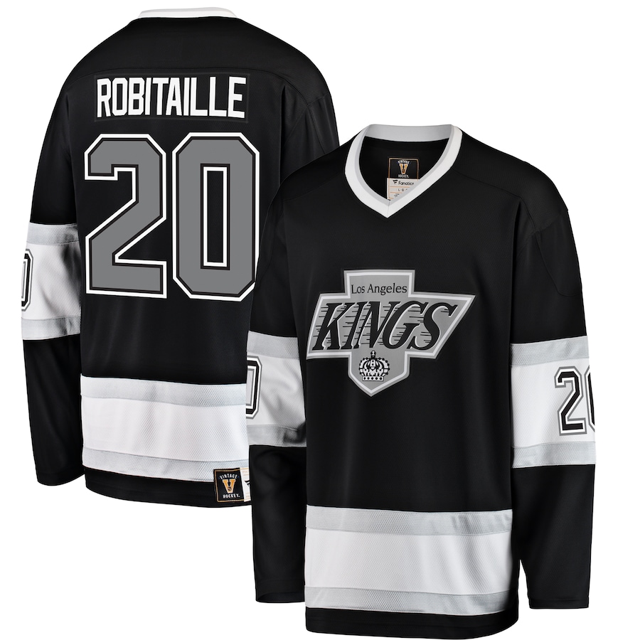 Men's Los Angeles Kings Luc Robitaille Fanatics Branded Black Premier Breakaway Retired Player Jersey - Puhuasuan