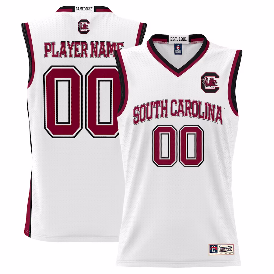 South Carolina Gamecocks GameDay Greats Youth NIL Pick-A-Player Lightweight Basketball Jersey - White - Puhuasuan