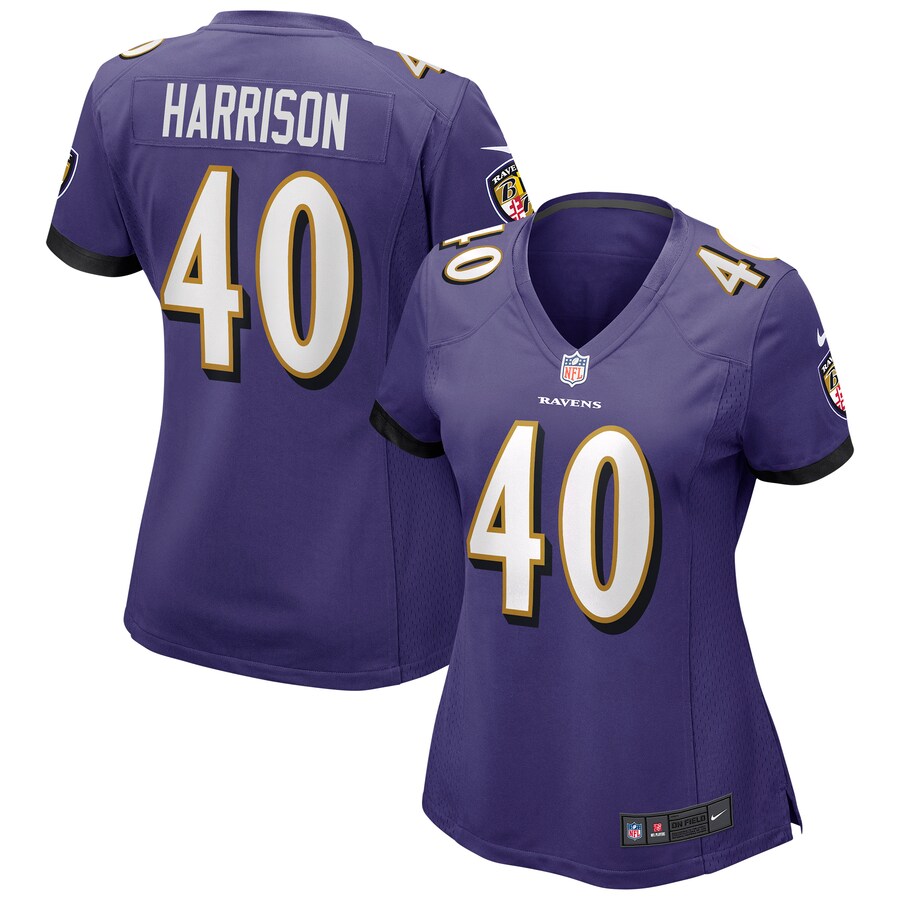 Women's Baltimore Ravens Malik Harrison Nike Purple Game Jersey - Puhuasuan