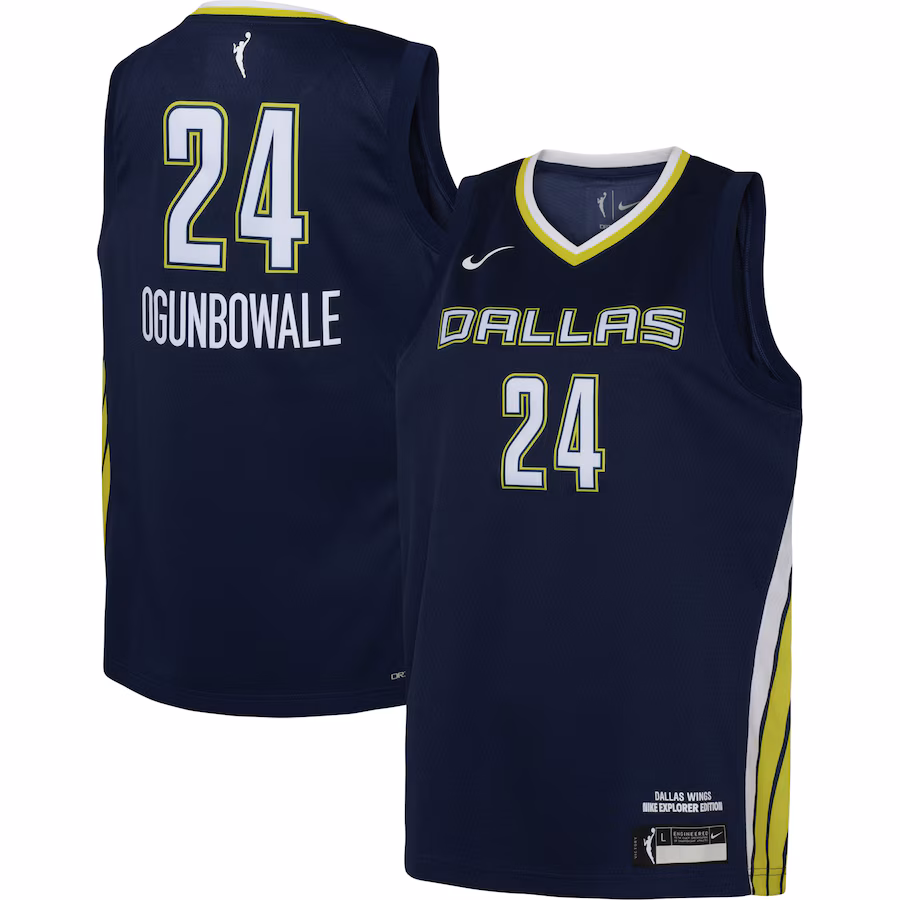 Youth Dallas Wings Arike Ogunbowale Nike Navy 2021 Explorer Edition Victory Player Jersey - Puhuasuan