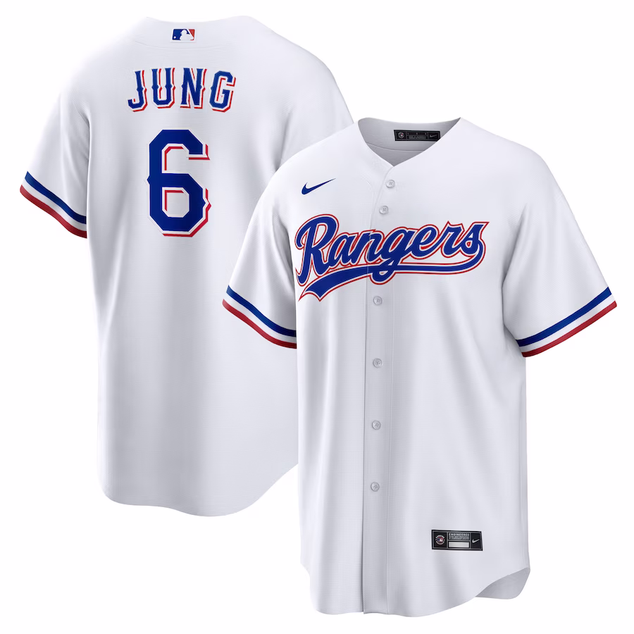 Men's Texas Rangers Josh Jung Nike White Replica Player Jersey - Puhuasuan