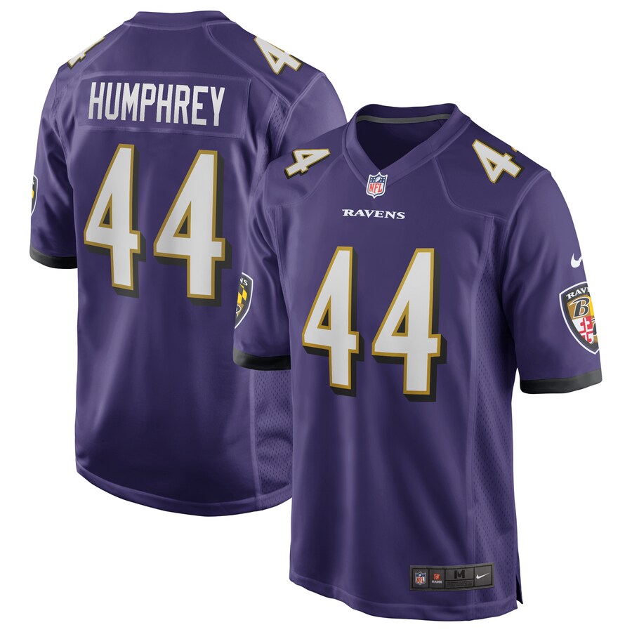 Men's Baltimore Ravens Marlon Humphrey Nike Purple Game Jersey - Puhuasuan