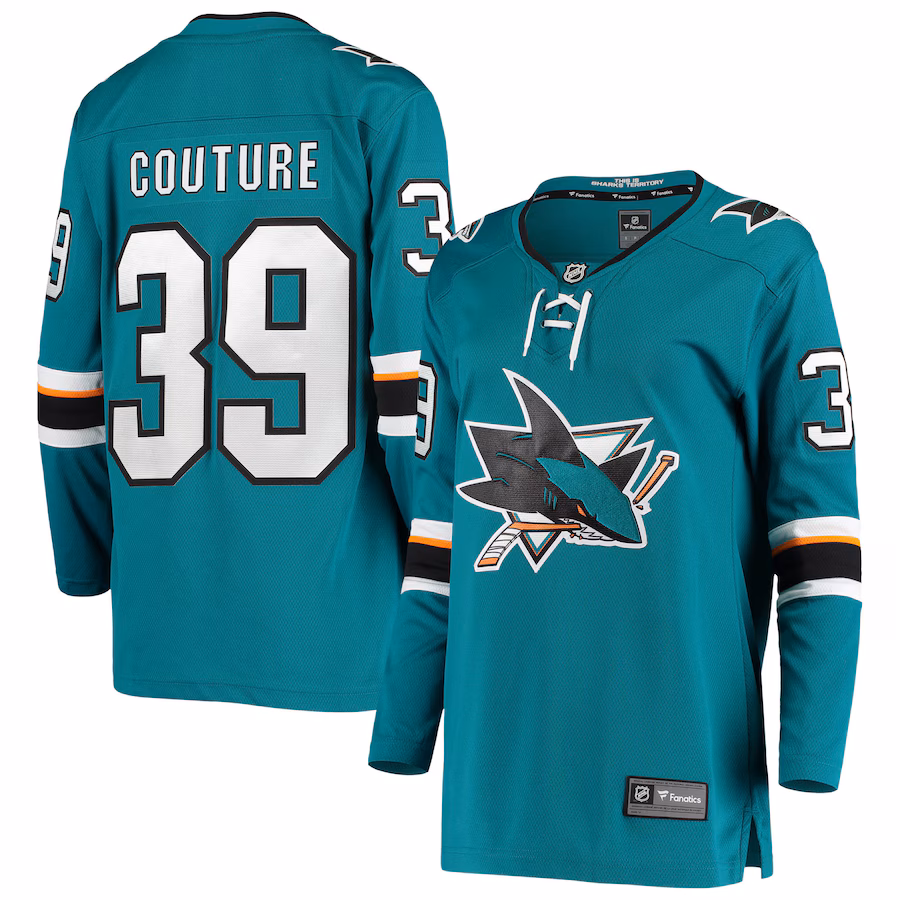 Women's San Jose Sharks Logan Couture Fanatics Teal Breakaway Home Player Jersey - Puhuasuan