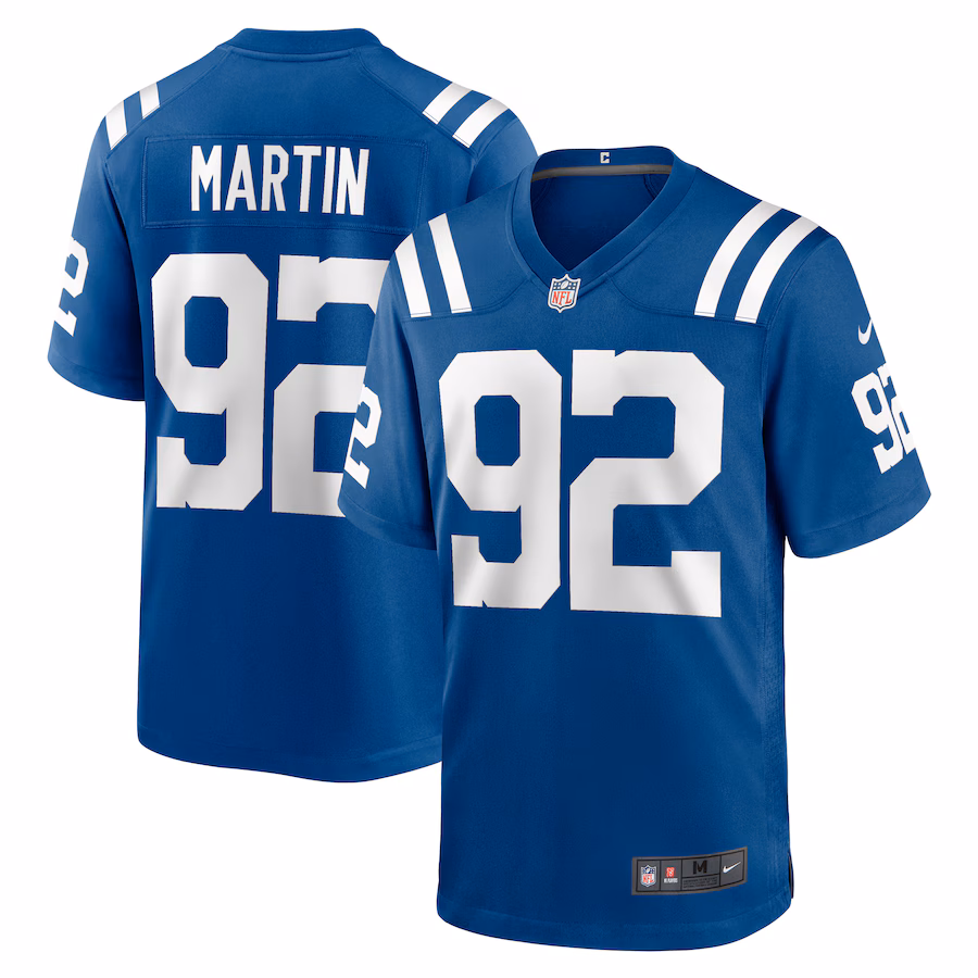 Men's Indianapolis Colts Jacob Martin Nike  Royal Team Game Jersey - Puhuasuan