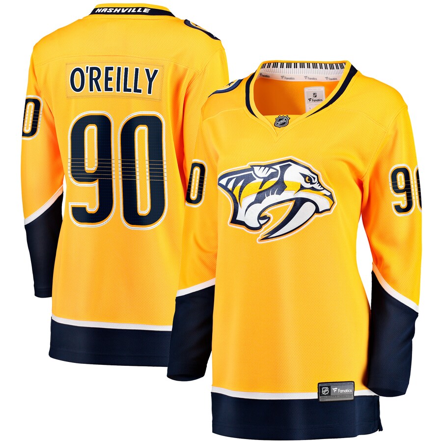 Women's Nashville Predators Ryan O'Reilly Fanatics Branded Gold Home Premier Breakaway Player Jersey - Puhuasuan