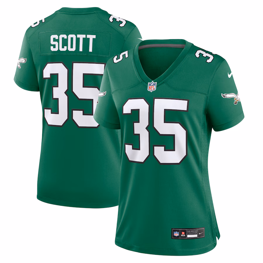 Women's Philadelphia Eagles Boston Scott Nike Kelly Green Alternate Game Jersey - Puhuasuan