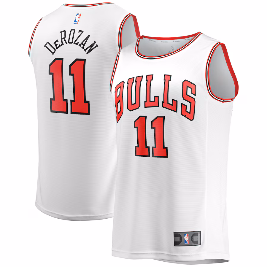 Men's Chicago Bulls DeMar DeRozan Fanatics White Fast Break Replica Jersey - Association Edition - Puhuasuan