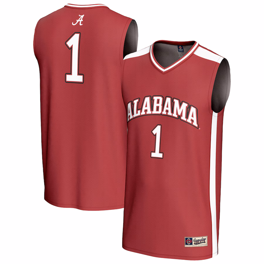 Unisex GameDay Greats #1 Crimson Alabama Crimson Tide Lightweight Basketball Fashion Jersey - Puhuasuan