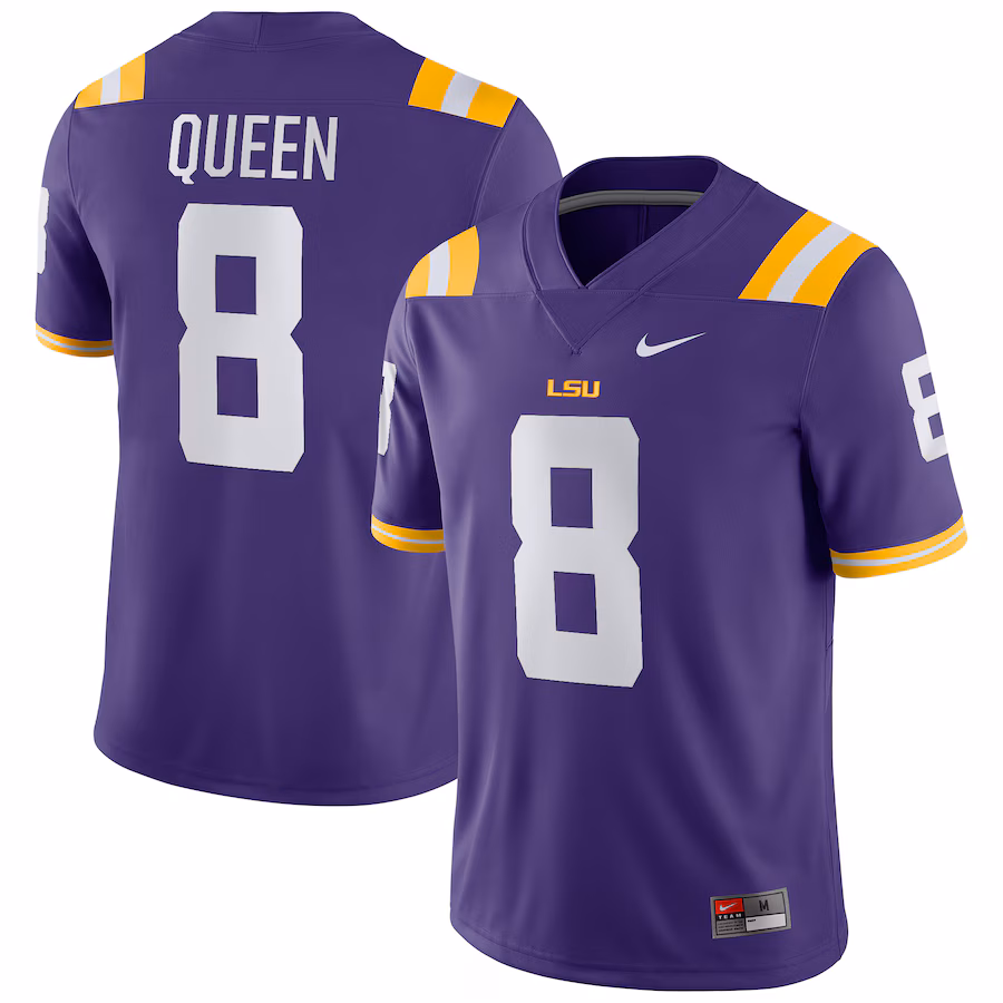 Patrick Queen LSU Tigers Nike Player Game Jersey - Purple - Puhuasuan