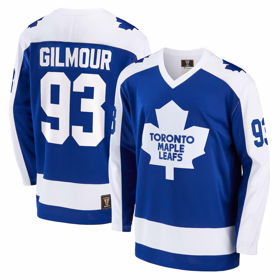 Men's Toronto Maple Leafs Doug Gilmour Fanatics Blue Breakaway Retired Player Jersey - Puhuasuan
