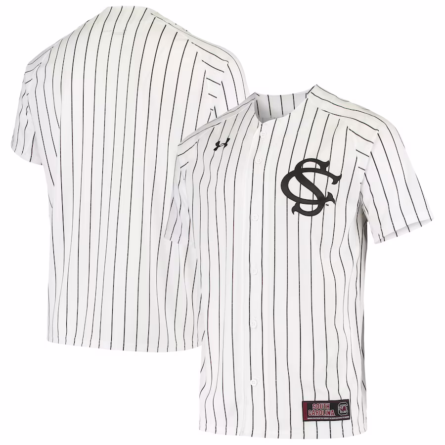 South Carolina Gamecocks Under Armour Replica Performance Baseball Jersey - White - Puhuasuan