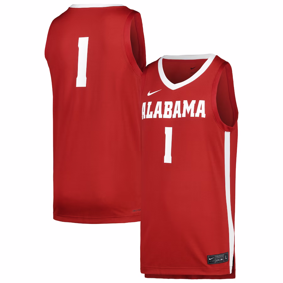 #1 Alabama Crimson Tide Nike Replica Jersey - Crimson - Puhuasuan