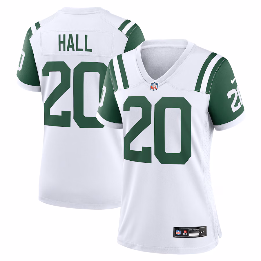 Women's New York Jets Breece Hall Nike White Classic Alternate Game Jersey - Puhuasuan