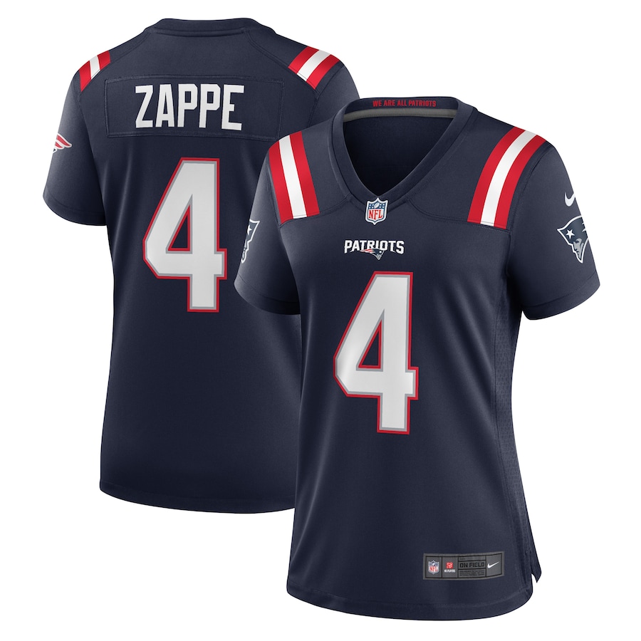 Women's New England Patriots Bailey Zappe Nike Navy Game Player Jersey - Puhuasuan